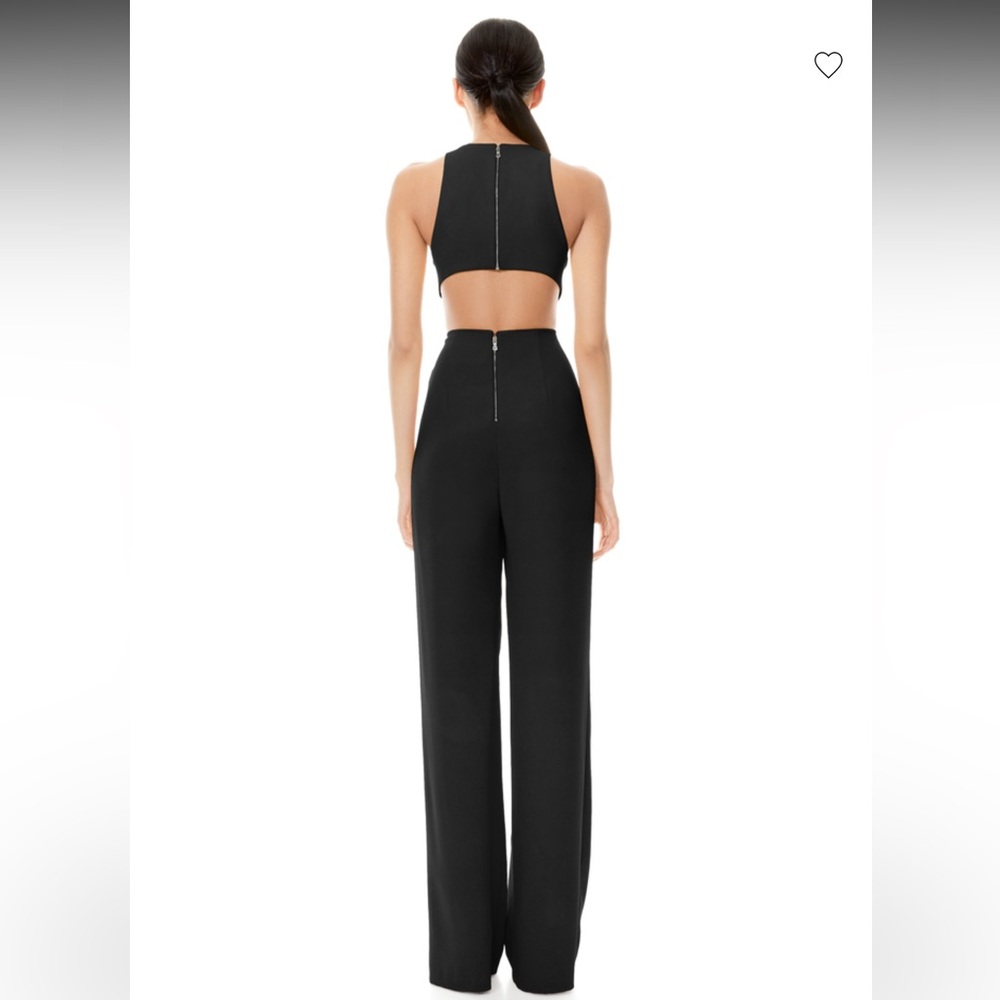 Alice + Olivia Black Cara Cut Out Jumpsuit Size 0 - Picture 3 of 6